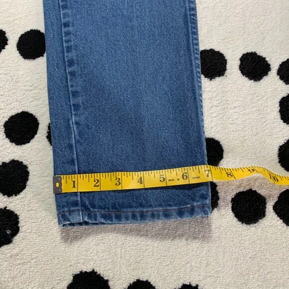 Vintage Wrangler 14MWZC Cowboy Cut High Rise Faded Wash Denim Straight Leg Jeans - Picture 11 of 13
